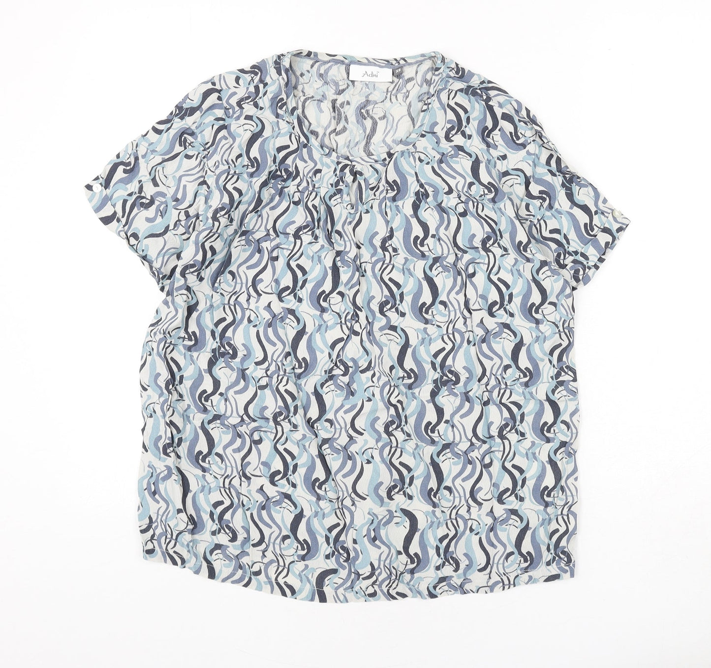Womens UK Size XS Adini Blue Basic Blouse