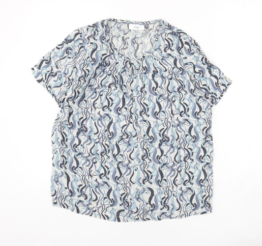 Womens UK Size XS Adini Blue Basic Blouse