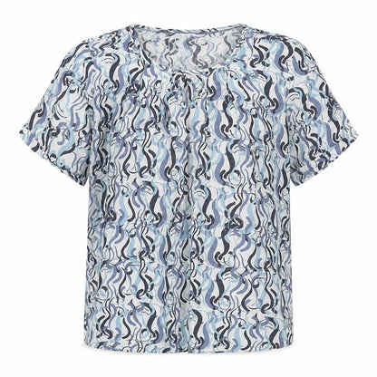 Womens UK Size XS Adini Blue Basic Blouse