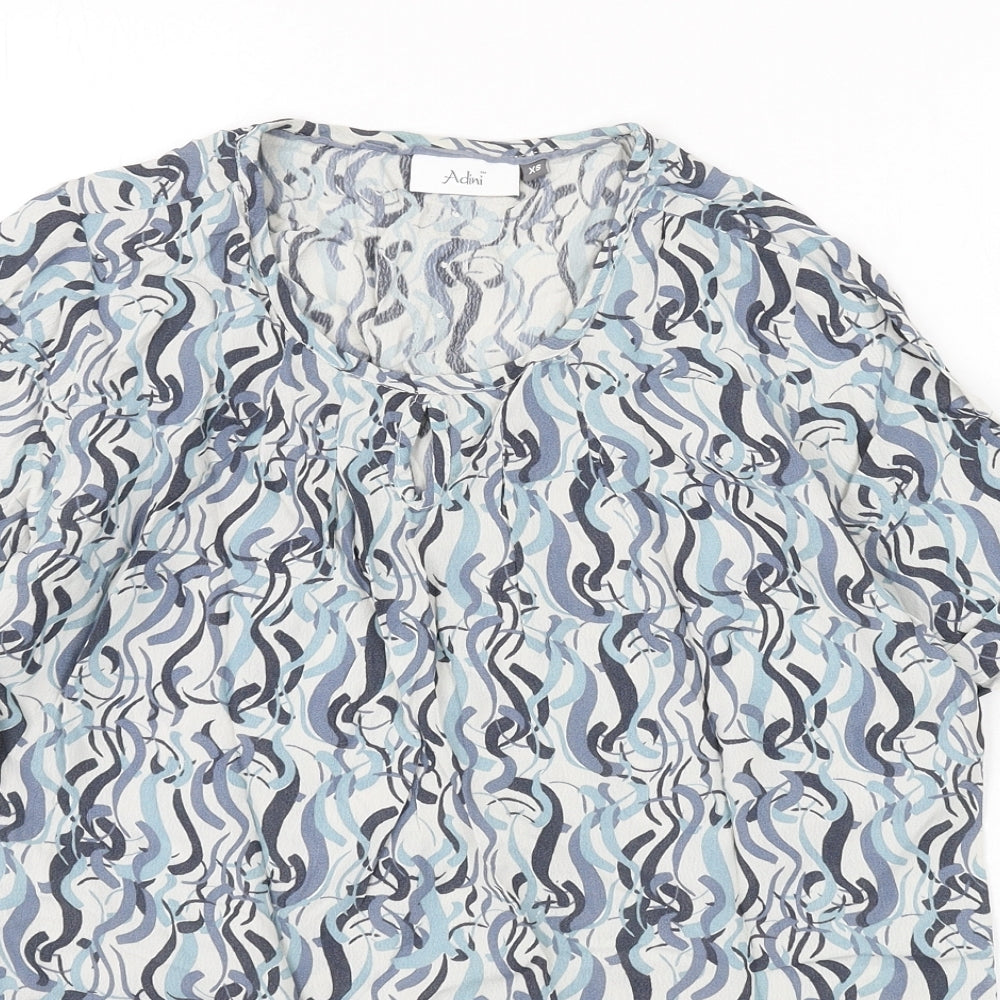 Womens UK Size XS Adini Blue Basic Blouse