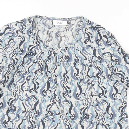 Womens UK Size XS Adini Blue Basic Blouse