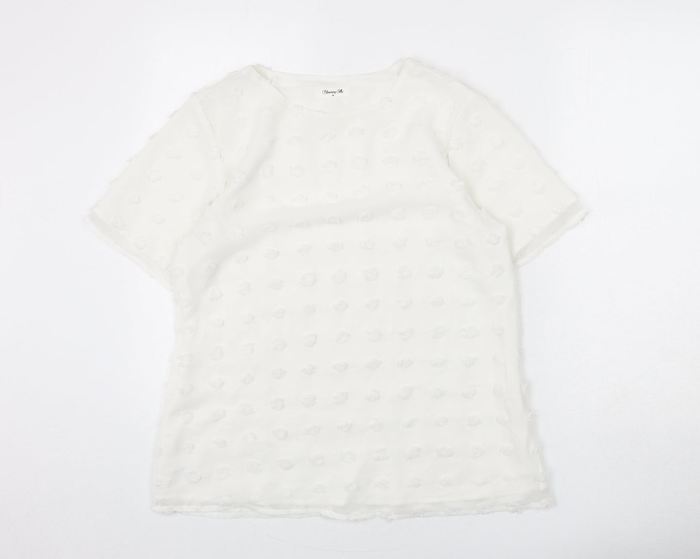 Womens UK Size M Blooming Jelly White Basic Blouse