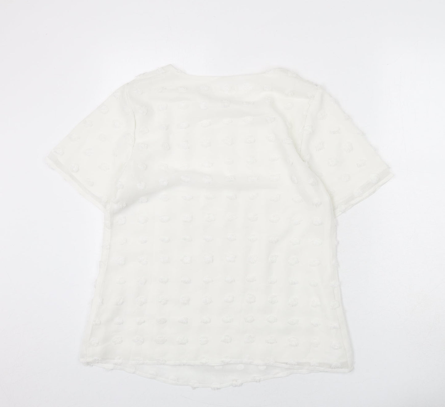 Womens UK Size M Blooming Jelly White Basic Blouse