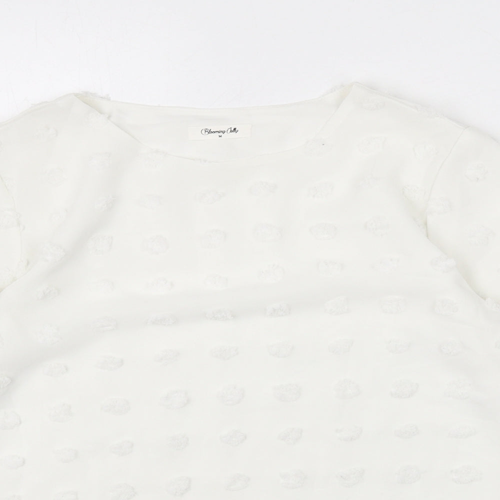Womens UK Size M Blooming Jelly White Basic Blouse