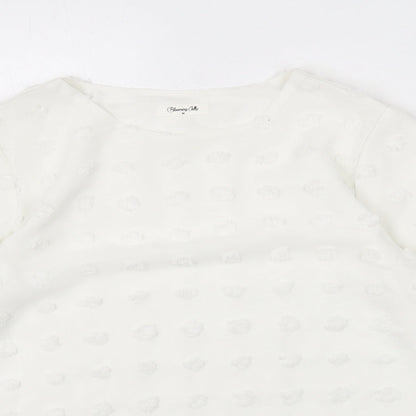 Womens UK Size M Blooming Jelly White Basic Blouse