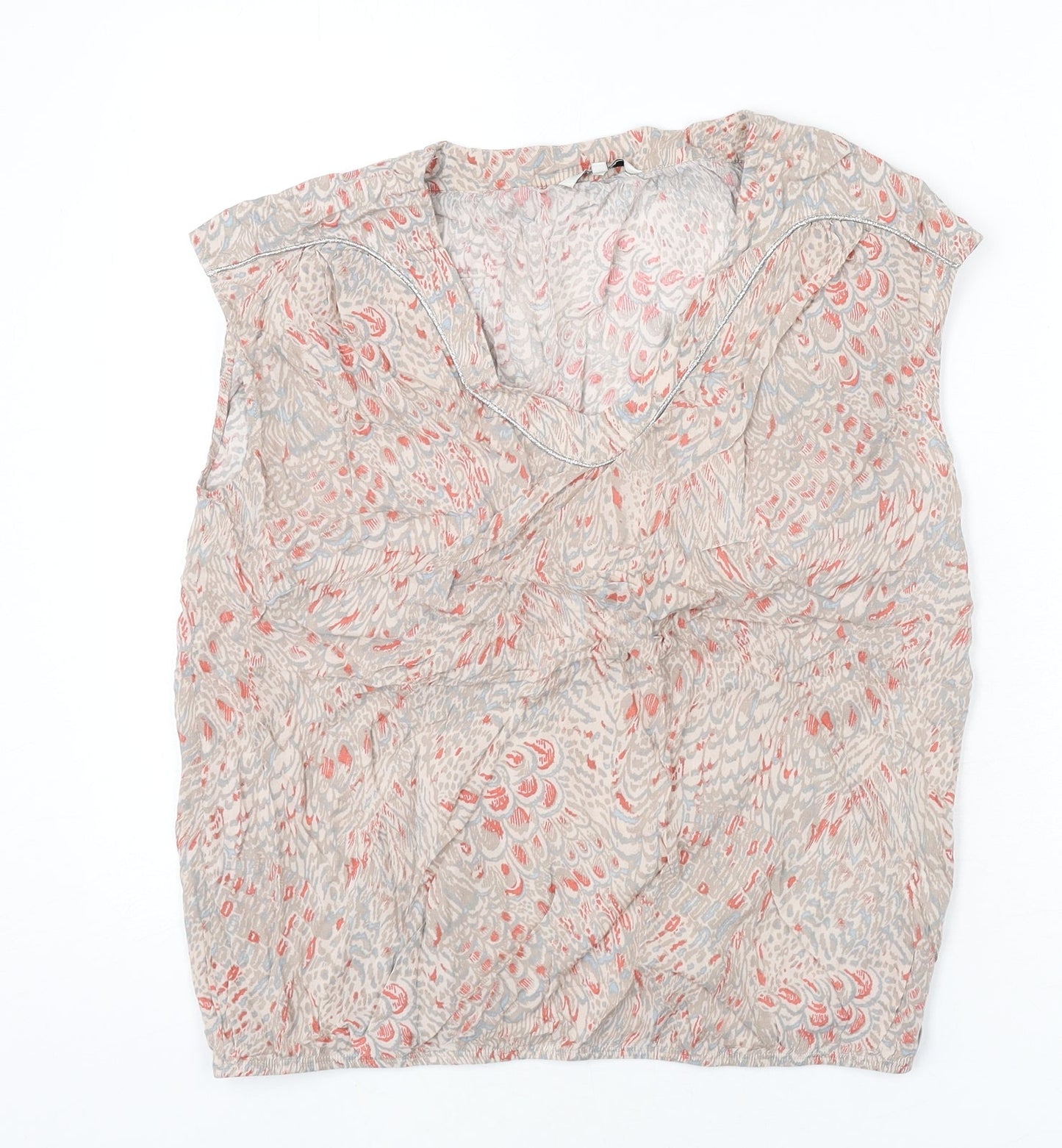 Womens UK Size 10 Sandwich Multicoloured Basic Blouse