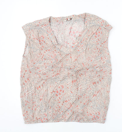 Womens UK Size 10 Sandwich Multicoloured Basic Blouse
