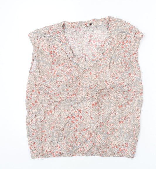 Womens UK Size 10 Sandwich Multicoloured Basic Blouse