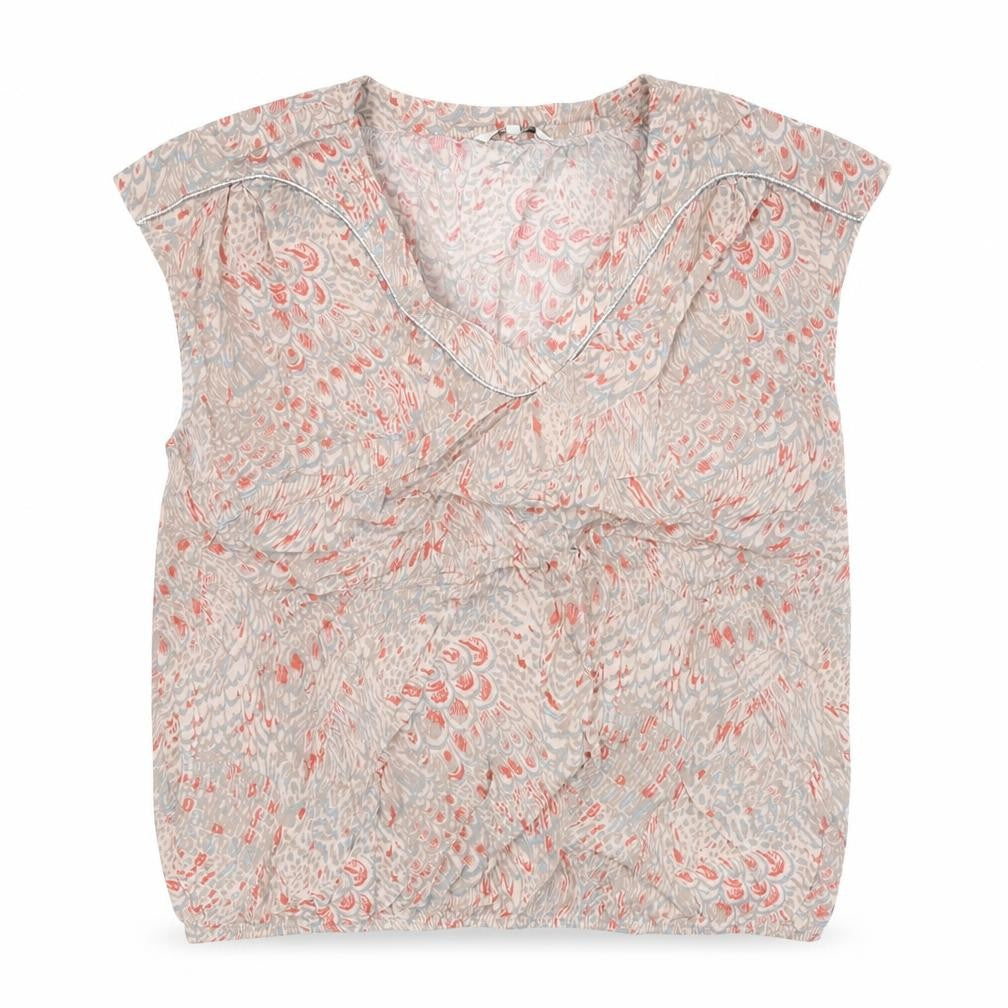 Womens UK Size 10 Sandwich Multicoloured Basic Blouse