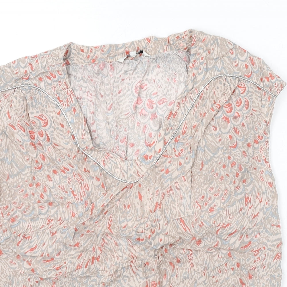 Womens UK Size 10 Sandwich Multicoloured Basic Blouse