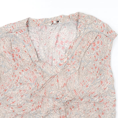 Womens UK Size 10 Sandwich Multicoloured Basic Blouse
