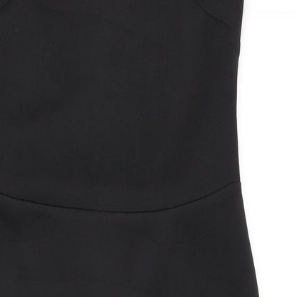 ASOS Womens Black Polyester Bodycon Size 10 Sweetheart Pullover