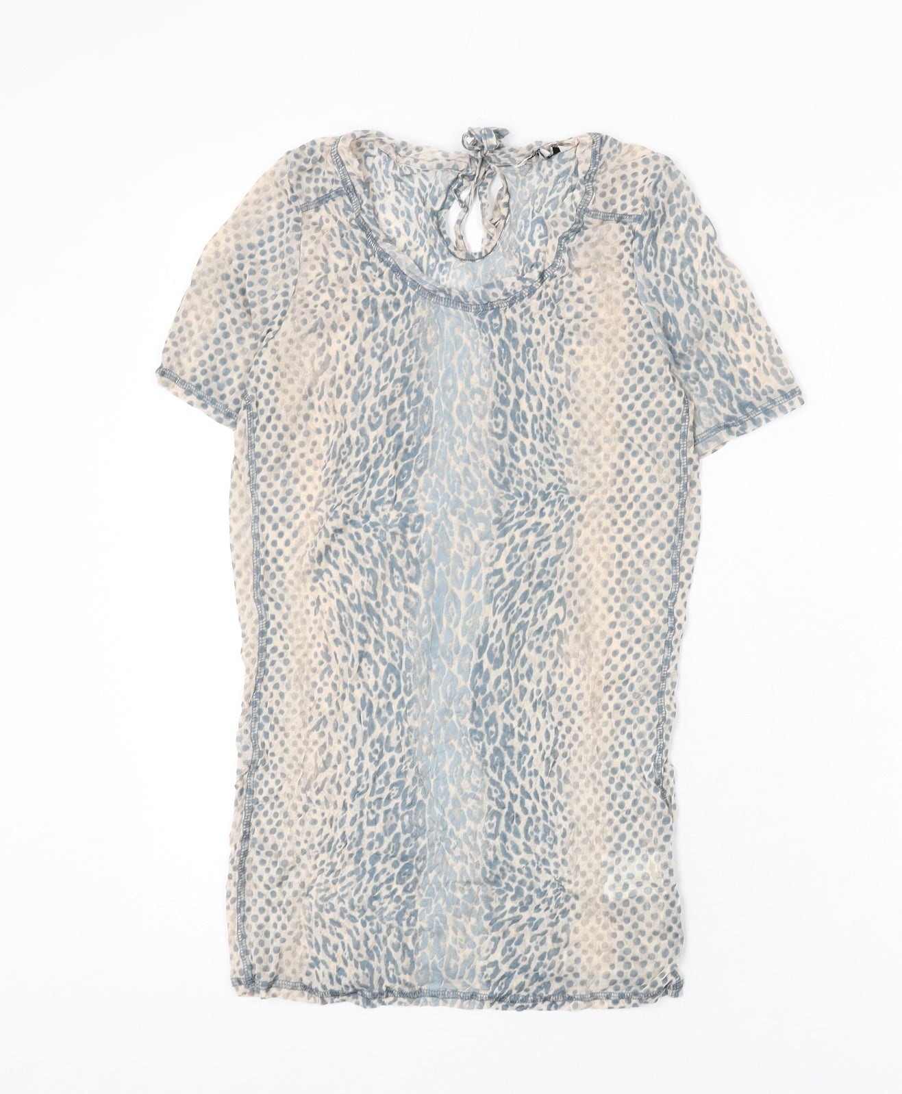 Womens UK Size M Sandwich Beige Basic T-Shirt