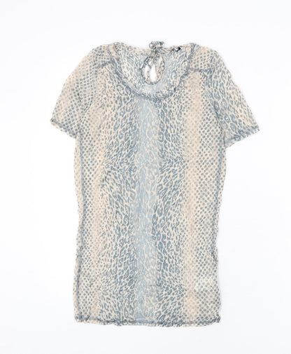 Womens UK Size M Sandwich Beige Basic T-Shirt