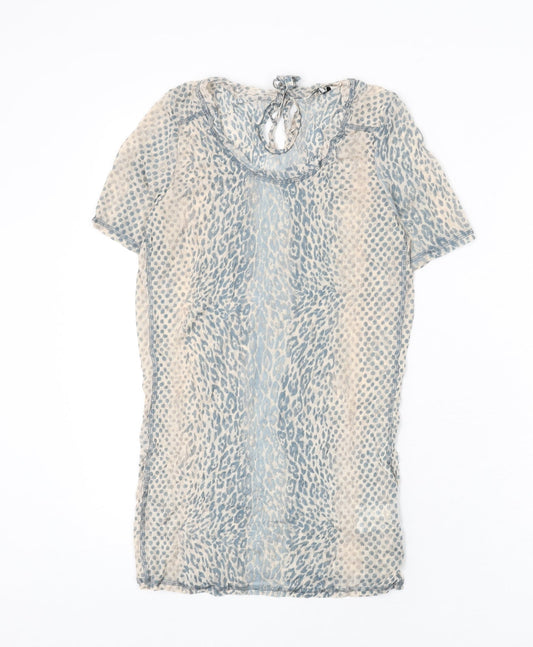 Womens UK Size M Sandwich Beige Basic T-Shirt