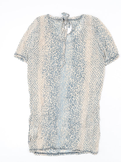 Womens UK Size M Sandwich Beige Basic T-Shirt