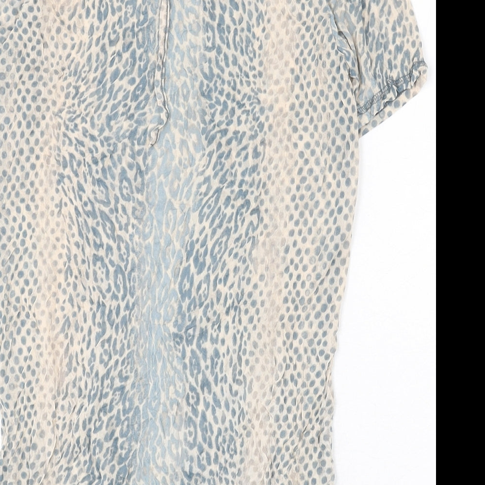 Womens UK Size M Sandwich Beige Basic T-Shirt