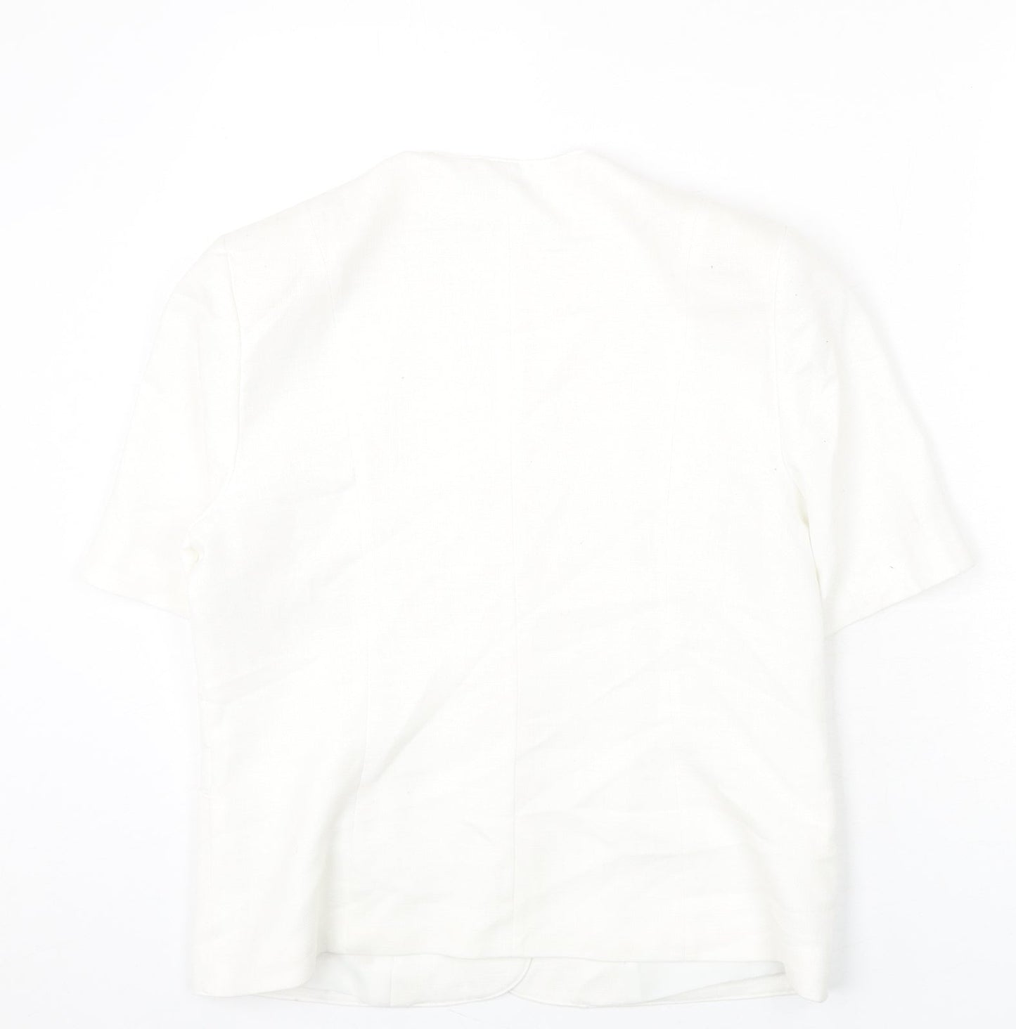 Selfridges Womens White Polyester Jacket Blazer Size 14