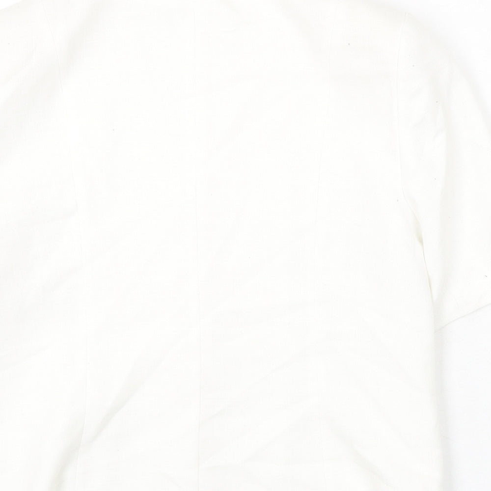 Selfridges Womens White Polyester Jacket Blazer Size 14