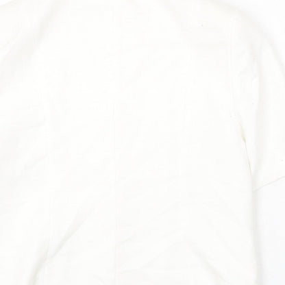 Selfridges Womens White Polyester Jacket Blazer Size 14