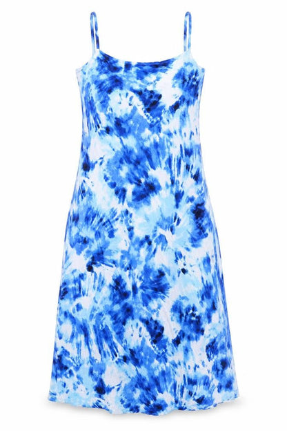 Marks and Spencer Womens Blue Geometric Viscose A-Line Size 10 Scoop Neck Pullover