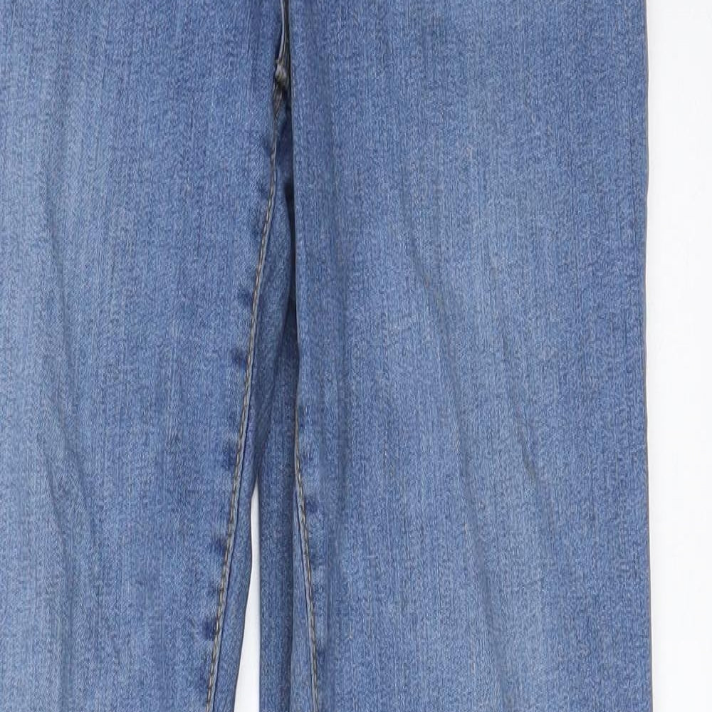 HEMA Womens Blue Cotton Skinny Jeans Size 28 in L30 in Regular Zip - Pockets, Belt Loops