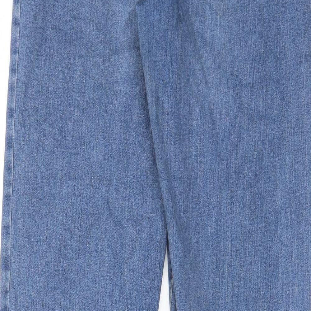 HEMA Womens Blue Cotton Skinny Jeans Size 28 in L30 in Regular Zip - Pockets, Belt Loops