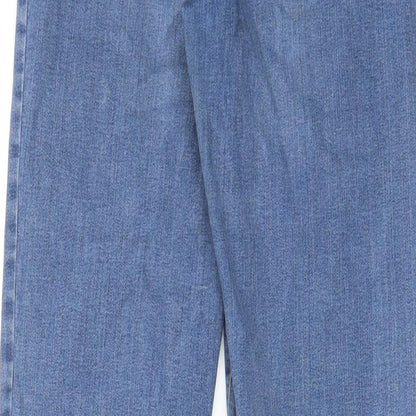 HEMA Womens Blue Cotton Skinny Jeans Size 28 in L30 in Regular Zip - Pockets, Belt Loops