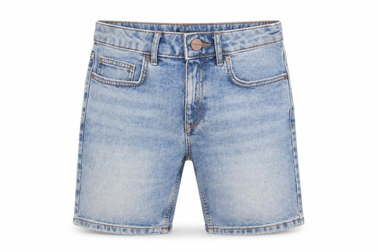 River Island Mens Blue Cotton Bermuda Shorts Size 26 in L8 in Regular Zip - Pockets, Belt Loops