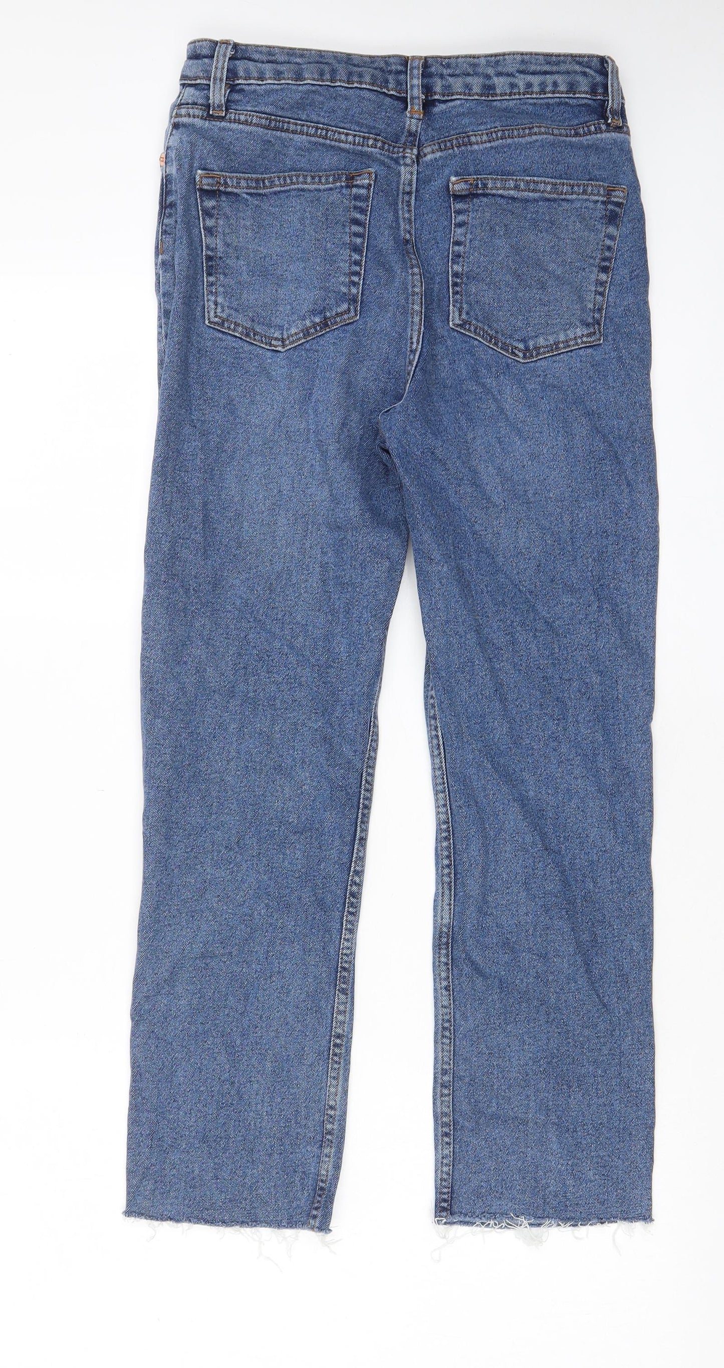 Womens UK Size 8 Warehouse Regular Fit Straight Blue Jeans
