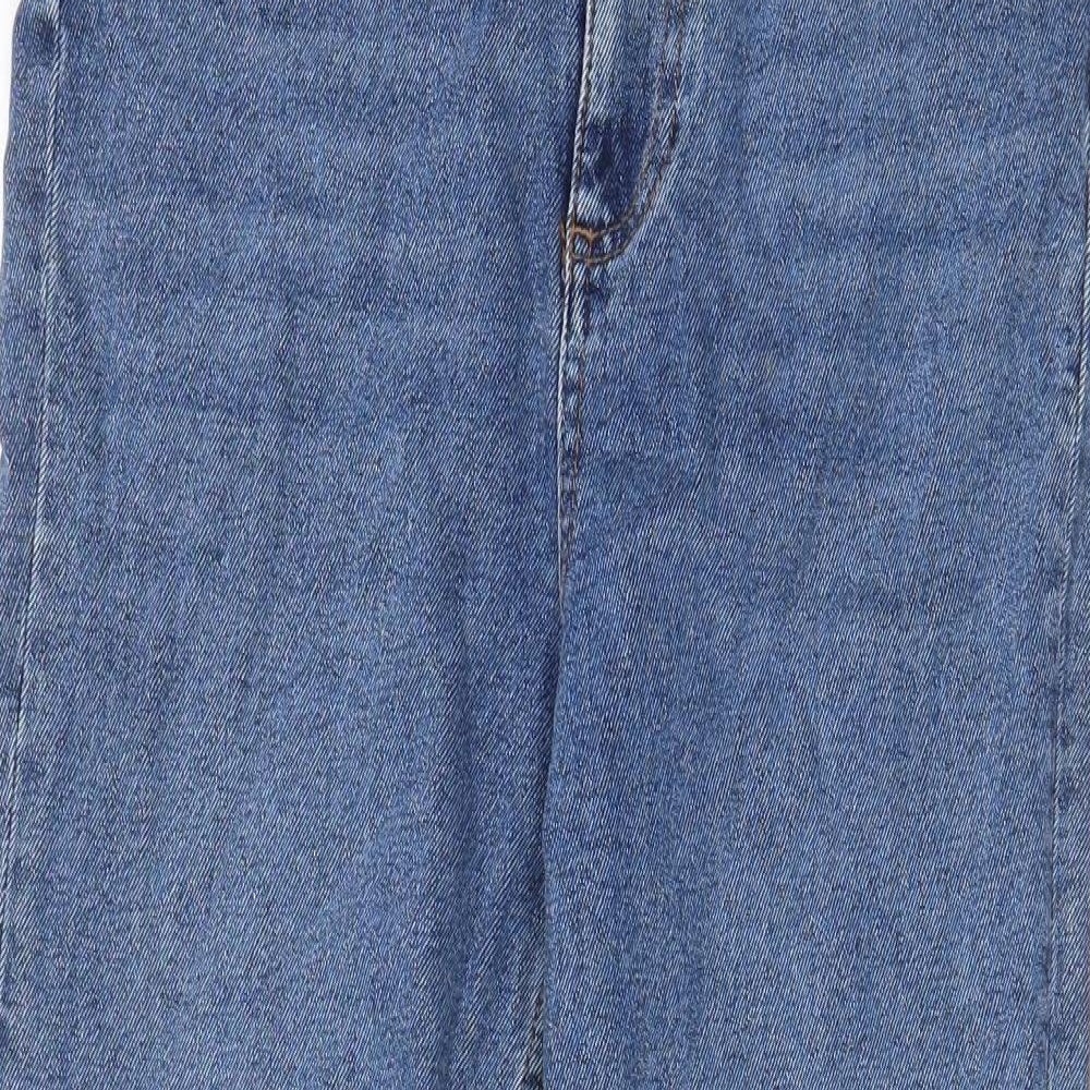 Womens UK Size 8 Warehouse Regular Fit Straight Blue Jeans