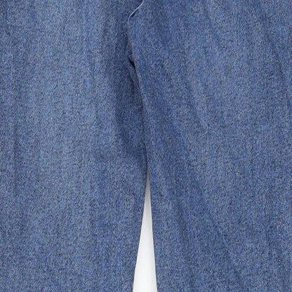Womens UK Size 8 Warehouse Regular Fit Straight Blue Jeans