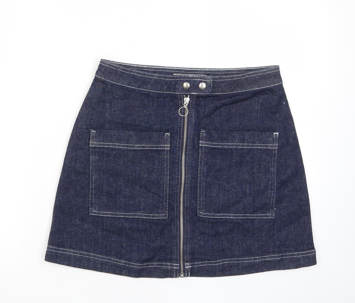 Womens UK Size 28 in Topshop A-Line Denim Skirt