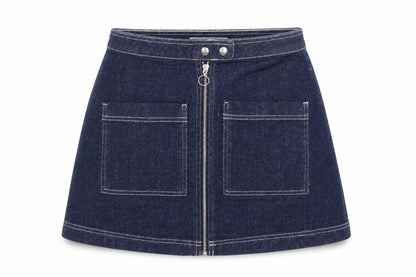 Womens UK Size 28 in Topshop A-Line Denim Skirt