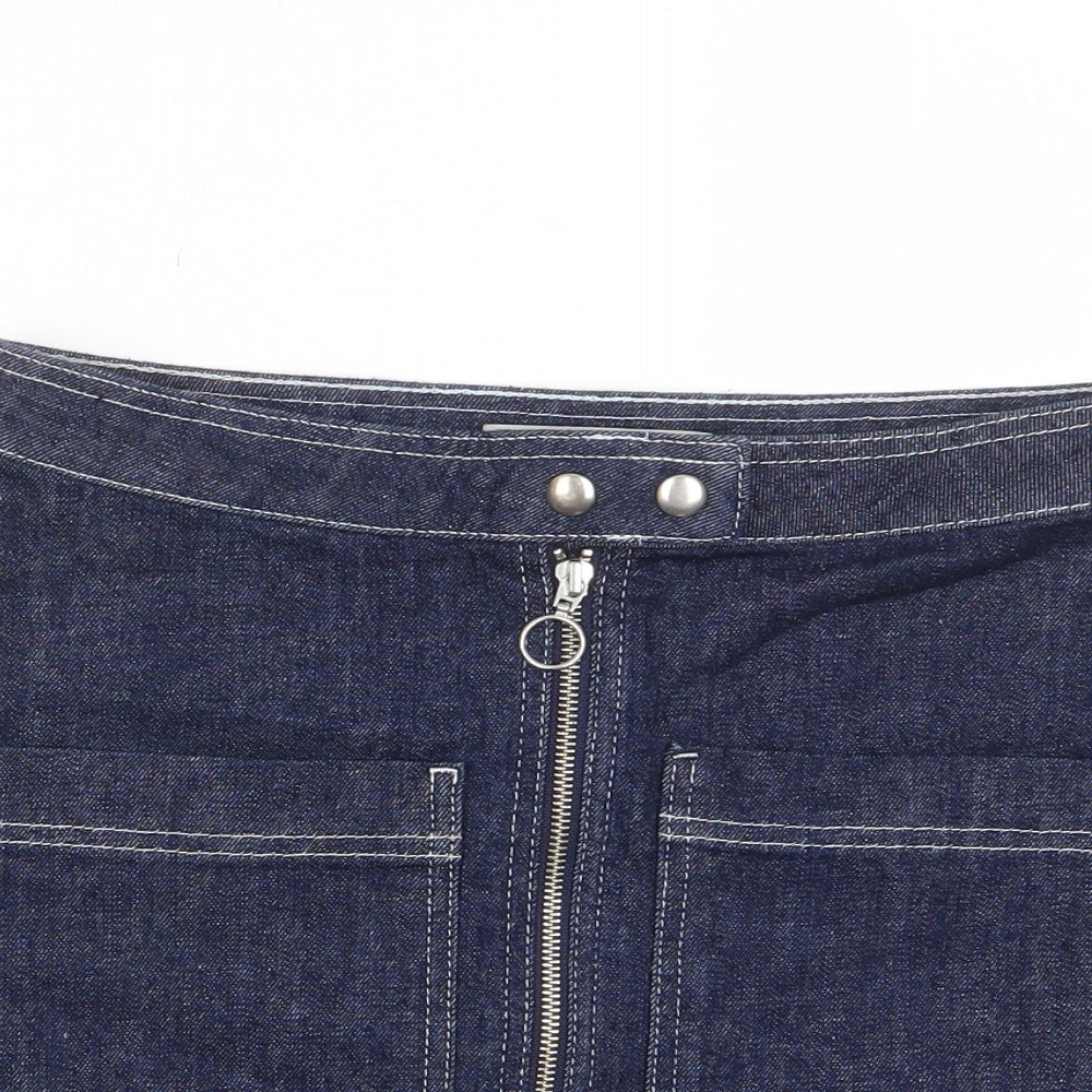 Womens UK Size 28 in Topshop A-Line Denim Skirt