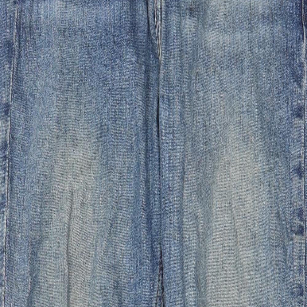 New Look Womens Blue Cotton Skinny Jeans Size 8 L27 in Regular Zip - Pockets, Belt Loops