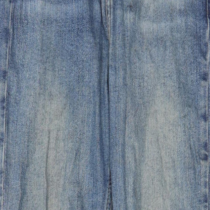 New Look Womens Blue Cotton Skinny Jeans Size 8 L27 in Regular Zip - Pockets, Belt Loops