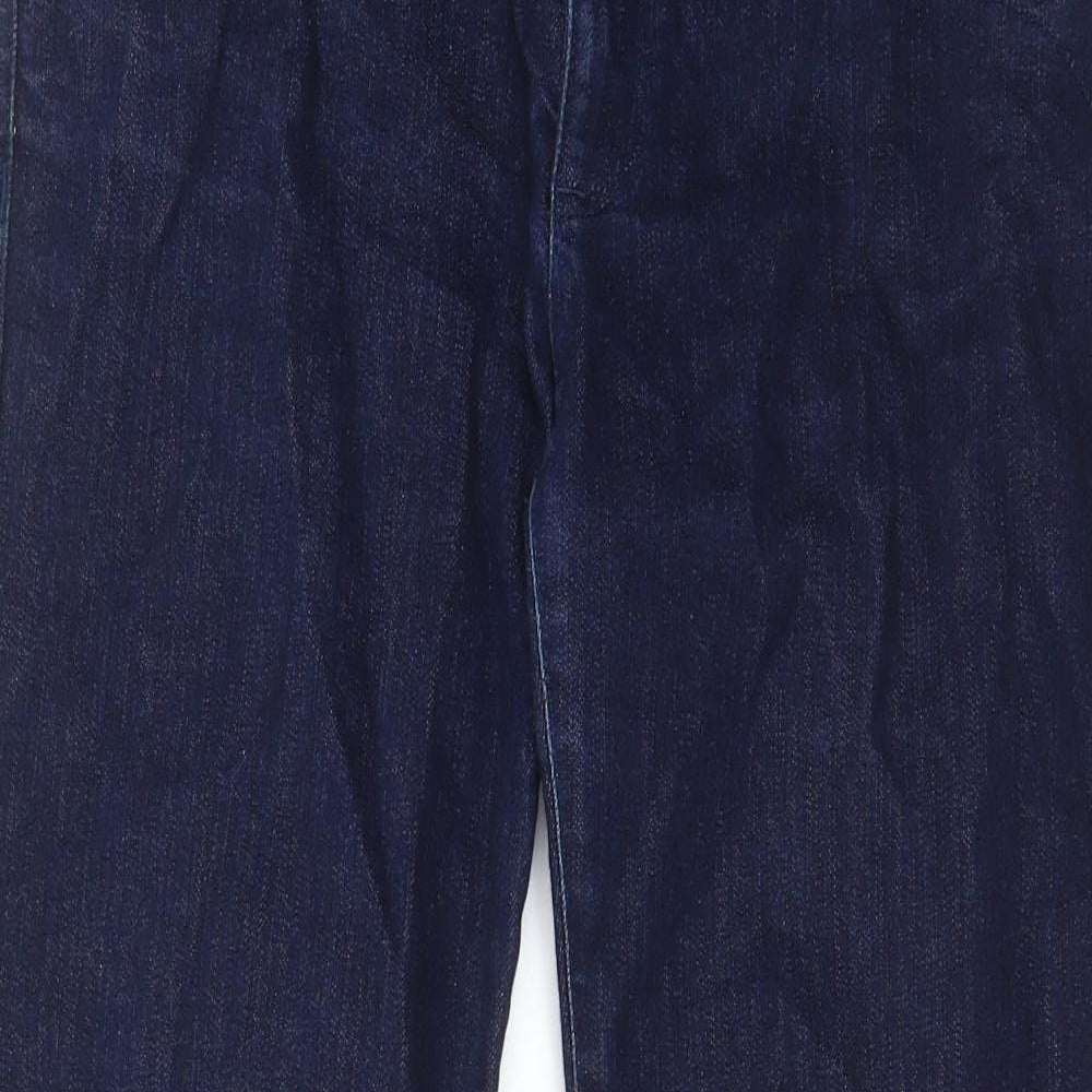 TOM TAILOR Womens Blue Cotton Skinny Jeans Size 29 in L32 in Regular Zip - Pockets, Belt Loops, Cuffed