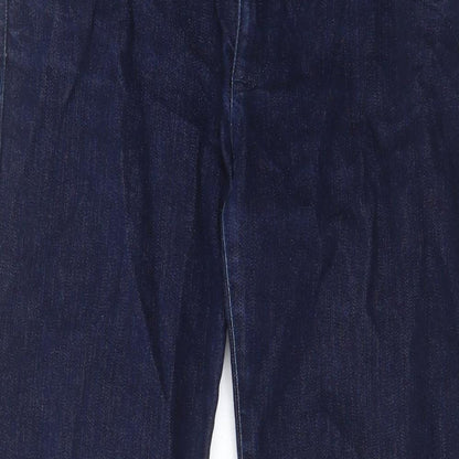 TOM TAILOR Womens Blue Cotton Skinny Jeans Size 29 in L32 in Regular Zip - Pockets, Belt Loops, Cuffed