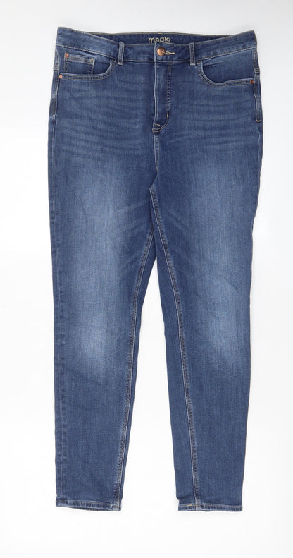 Womens UK Size 32 in Marks and Spencer Regular Fit Skinny Blue Jeans