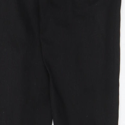 New Look Girls Black Cotton Skinny Jeans Size 12 Years L26 in Regular Zip - Distressed, Pockets, Belt Loops