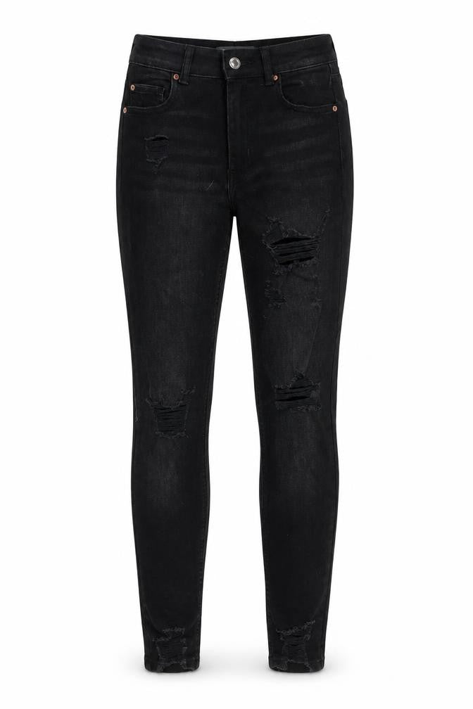 Womens UK Size 8 Denim & Co. Regular Fit Skinny Black Jeans
