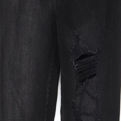 Denim & Co. Womens Black Cotton Skinny Jeans Size 8 L27 in Regular Zip - Pockets, Belt Loops