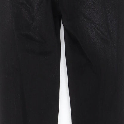 Denim & Co. Womens Black Cotton Skinny Jeans Size 8 L27 in Regular Zip - Pockets, Belt Loops