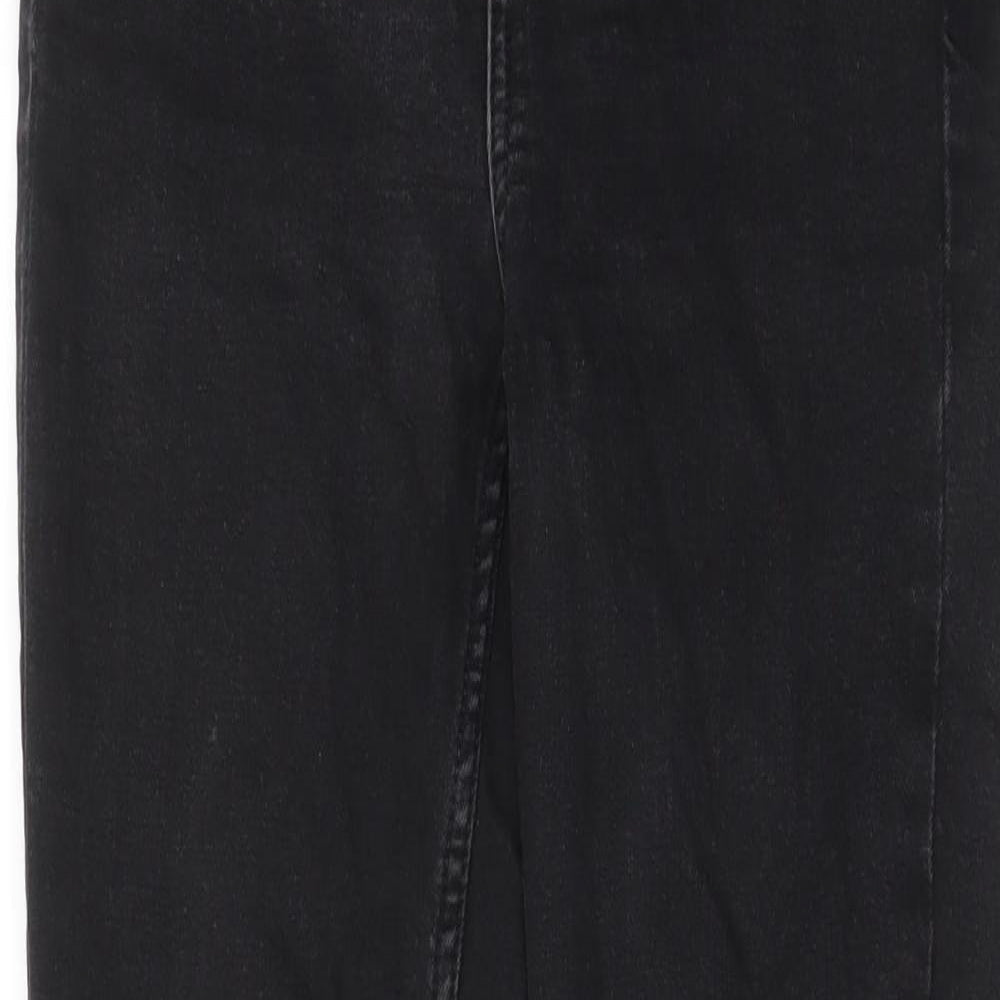 New Look Womens Black Cotton Skinny Jeans Size 8 L26 in Regular Zip - Pockets, Belt Loops