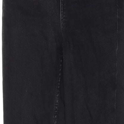New Look Womens Black Cotton Skinny Jeans Size 8 L26 in Regular Zip - Pockets, Belt Loops