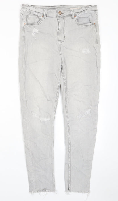 Womens UK Size 14 Marks and Spencer Regular Fit Skinny Grey Jeans