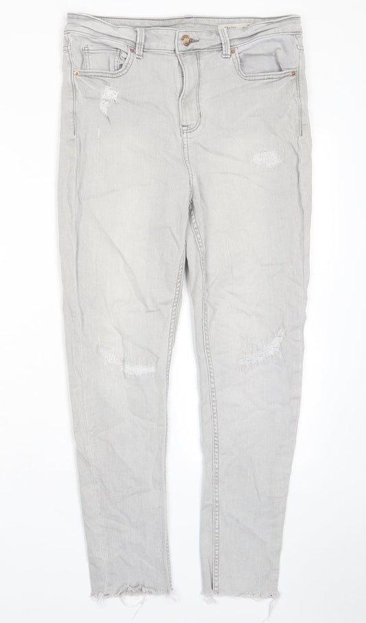 Womens UK Size 14 Marks and Spencer Regular Fit Skinny Grey Jeans