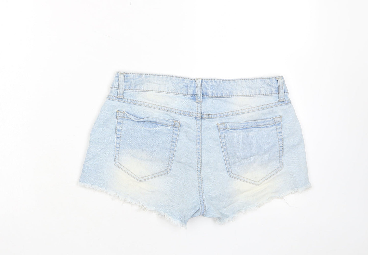 Blue Spice Girls Blue Cotton Bermuda Shorts Size 7 Years Regular Zip - Pockets, Belt Loops, Crochet