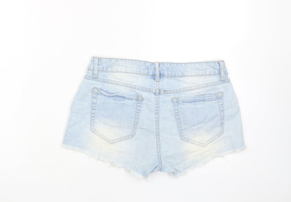 Blue Spice Girls Blue Cotton Bermuda Shorts Size 7 Years Regular Zip - Pockets, Belt Loops, Crochet